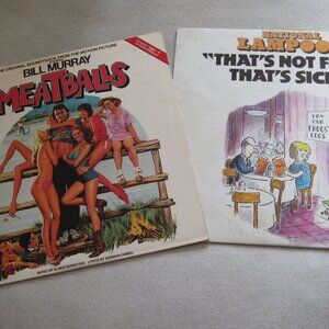 Meatballs Movie Soundtrack and National Lampoon Vinyl Record LP 33RPM Good to VG
